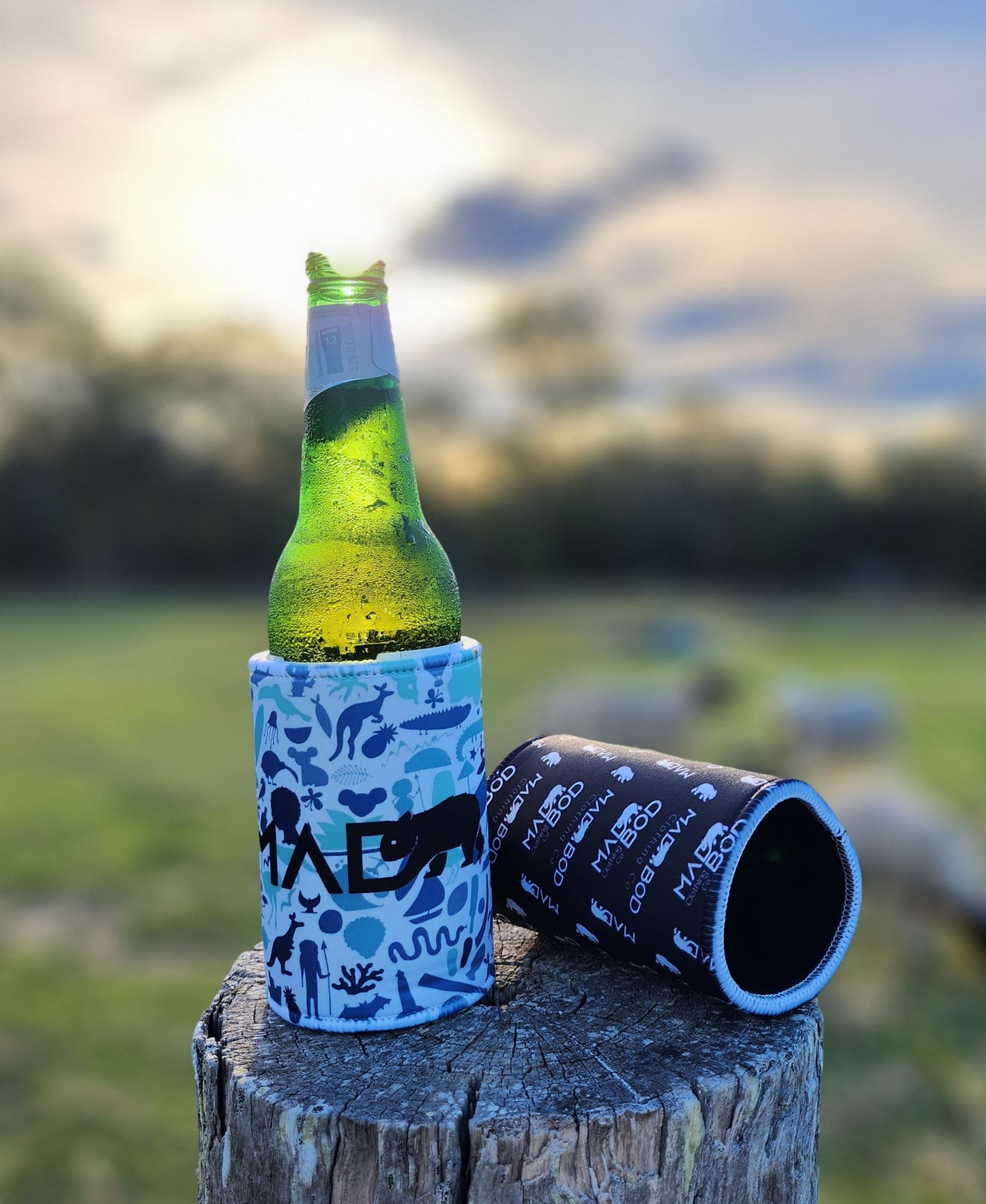 Stubby Cooler - Pattern Teal